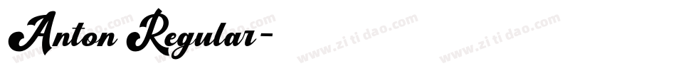 Anton Regular字体转换